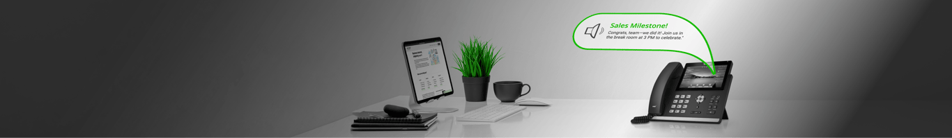 Broadcast announcements on your PBX